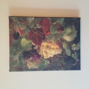 PRINT ON CANVAS TRIBUTE TO BACCHUS GOD OF WINE GRAPES FRUIT 9 X 12 PICTU…